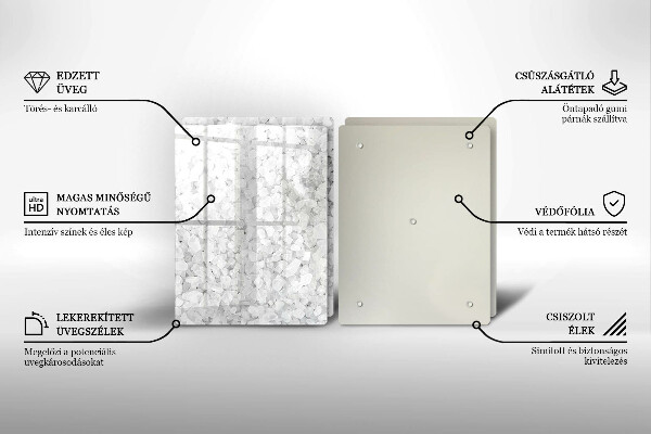 Tábua de cortar de vidro Cristais de sal