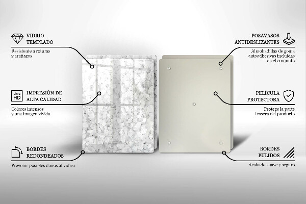 Tábua de cortar de vidro Cristais de sal