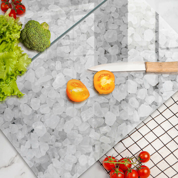 Tábua de cortar de vidro Cristais de sal