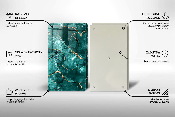 Tábua para cozinha Mármore azul