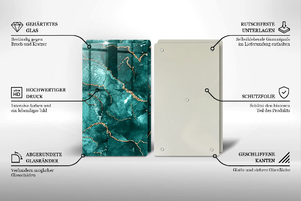 Tábua para cozinha Mármore azul