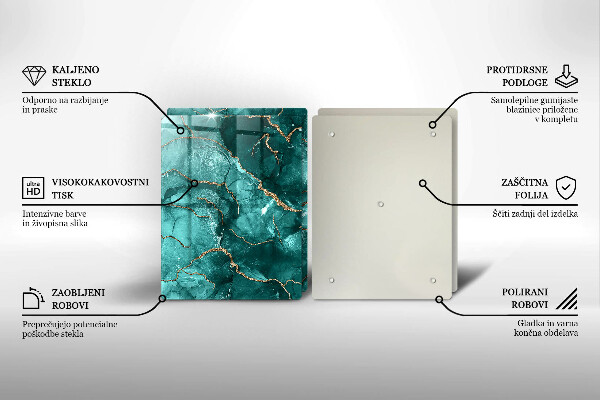 Tábua para cozinha Mármore azul