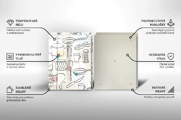 Tábua de corte de vidro Acessórios de cozinha