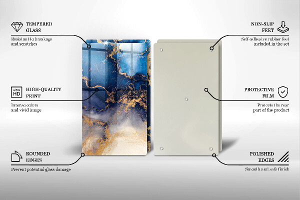 Tábua cozinha Abstração de mármore