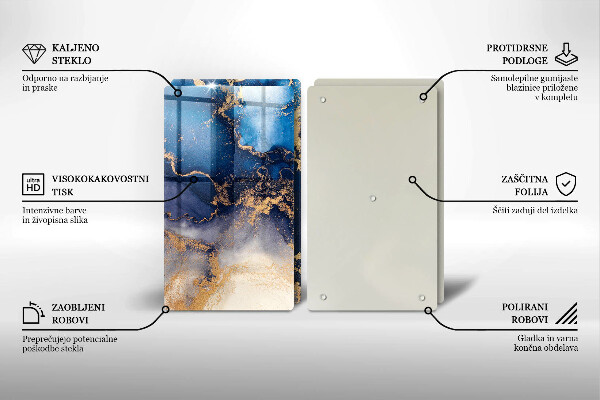 Tábua cozinha Abstração de mármore