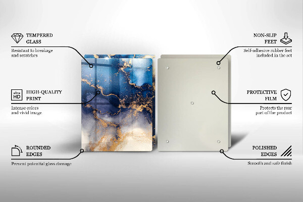 Tábua cozinha Abstração de mármore