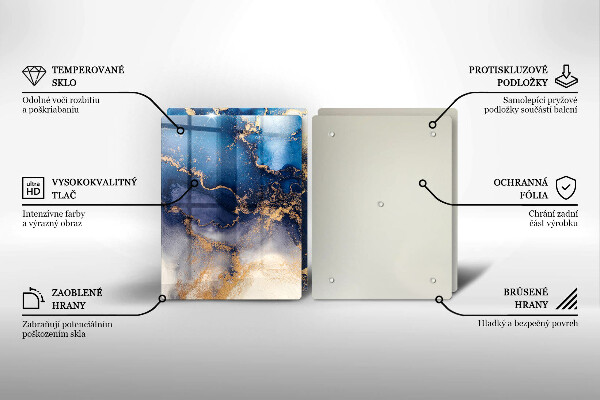 Tábua cozinha Abstração de mármore