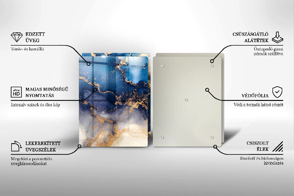 Tábua cozinha Abstração de mármore