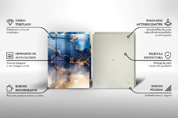 Tábua cozinha Abstração de mármore