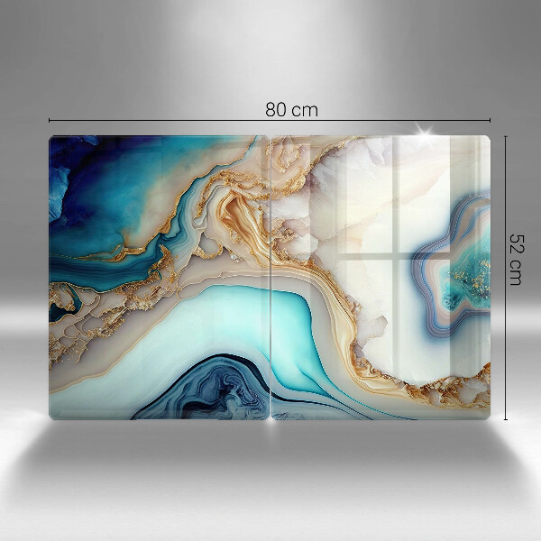 Tábua de vidro Mármore multicolorido