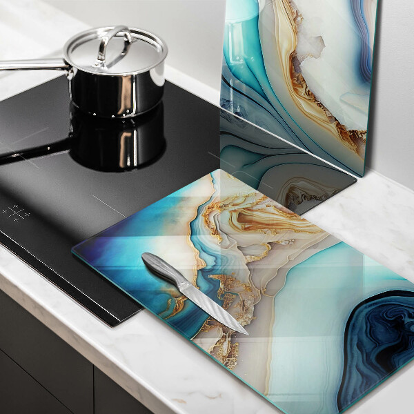 Tábua de vidro Mármore multicolorido