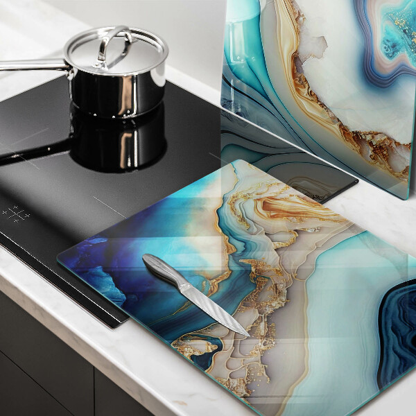 Tábua de vidro Mármore multicolorido