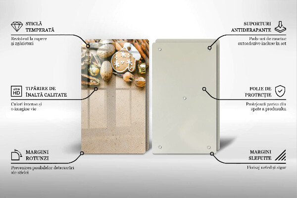 Tábua de corte de vidro decorações de Natal