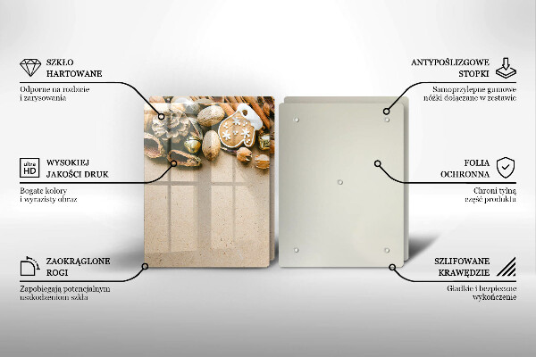 Tábua de corte de vidro decorações de Natal