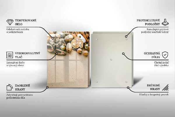 Tábua de corte de vidro decorações de Natal