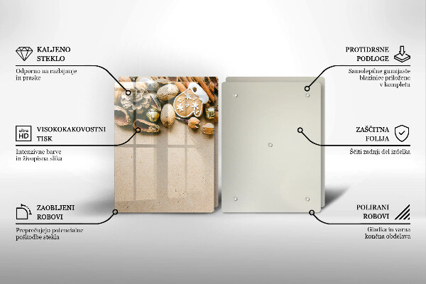 Tábua de corte de vidro decorações de Natal