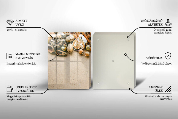 Tábua de corte de vidro decorações de Natal