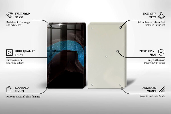 Tábua de cortar de vidro Céu estrelado