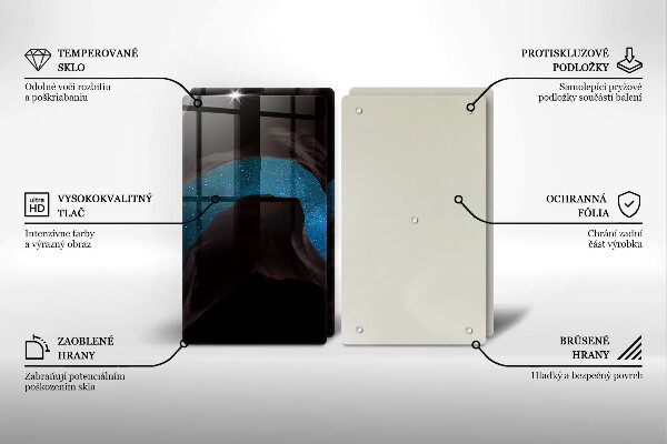 Tábua de cortar de vidro Céu estrelado