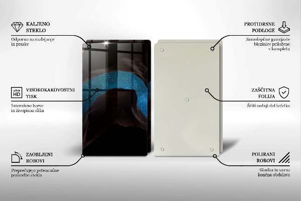 Tábua de cortar de vidro Céu estrelado