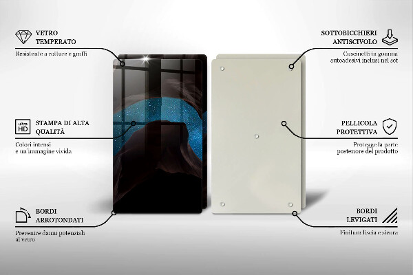 Tábua de cortar de vidro Céu estrelado