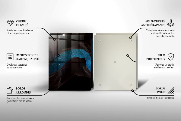 Tábua de cortar de vidro Céu estrelado