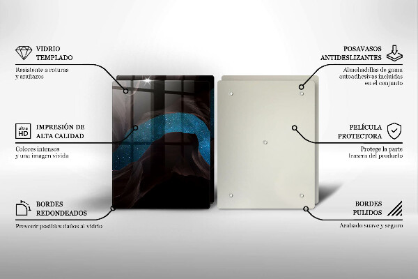 Tábua de cortar de vidro Céu estrelado