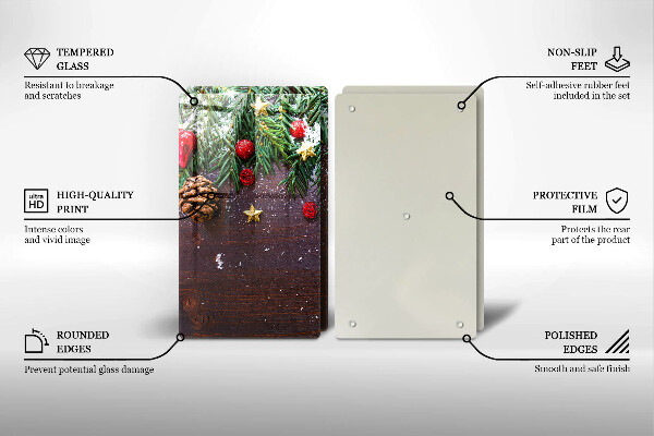 Tábua corte decoração de natal