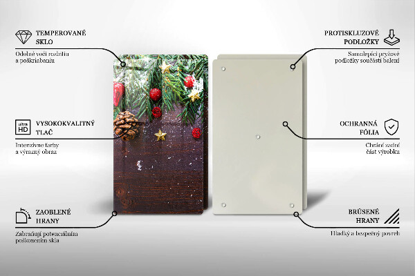 Tábua corte decoração de natal