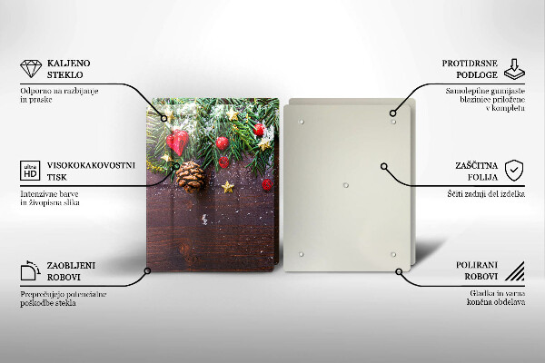 Tábua corte decoração de natal