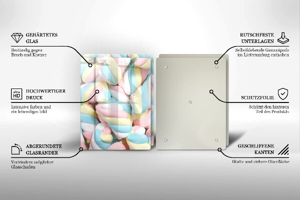 Tábua para corte Marshmallows coloridos