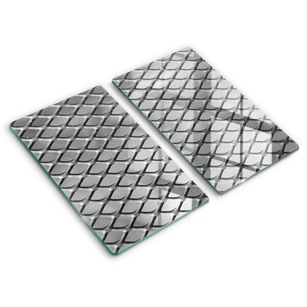Tábua de vidro Grade de metal
