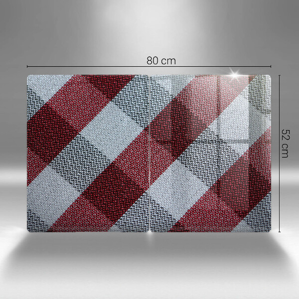 Tábua de cortar alimentos Xadrez vermelho e branco