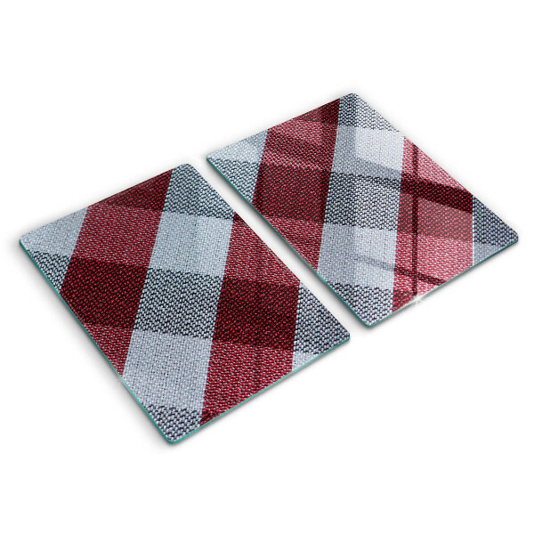 Tábua de cortar alimentos Xadrez vermelho e branco