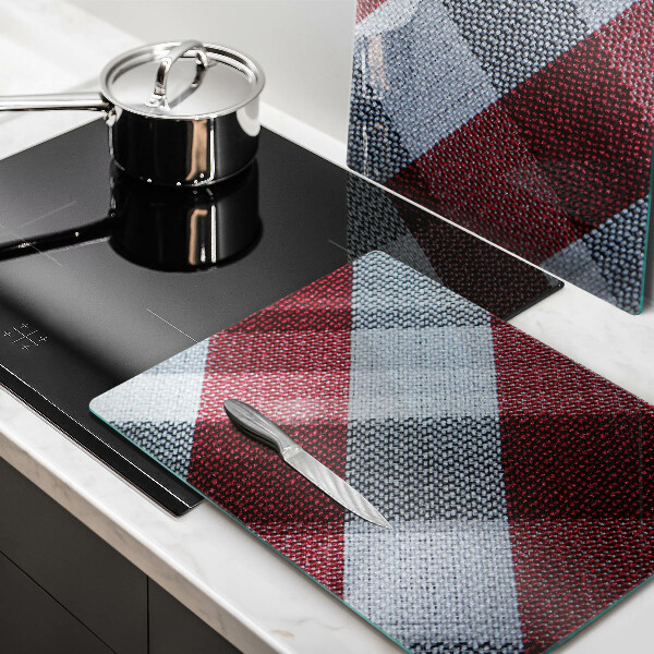 Tábua de cortar alimentos Xadrez vermelho e branco