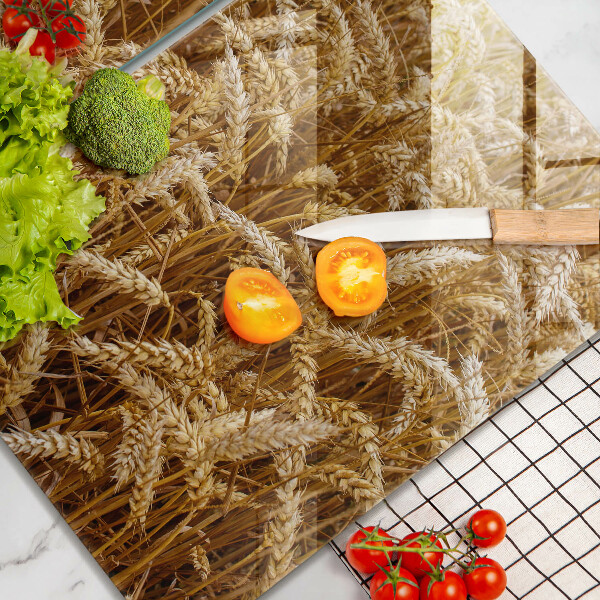 Tábua de corte de vidro Campo de grãos