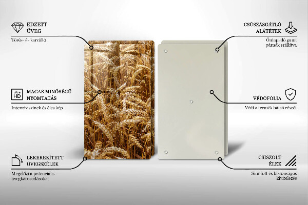 Tábua de corte de vidro Campo de grãos