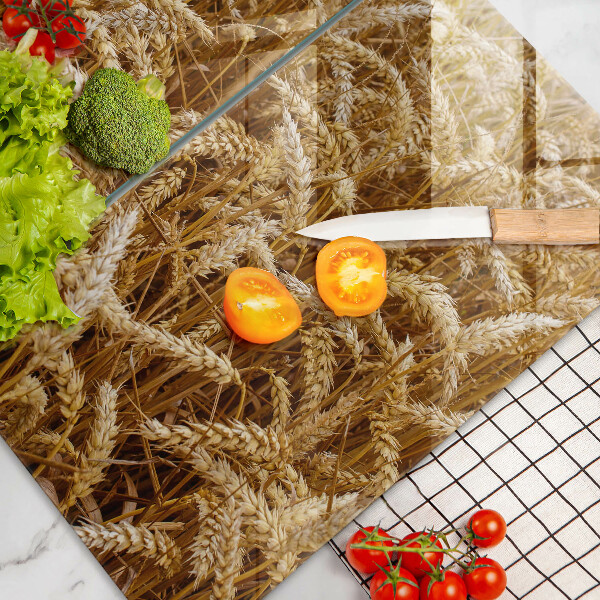 Tábua de corte de vidro Campo de grãos