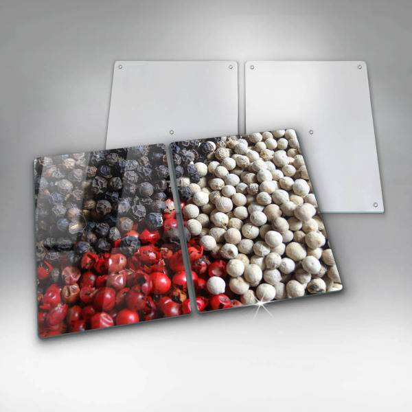 Tábua de cortar de vidro Pimenta preta