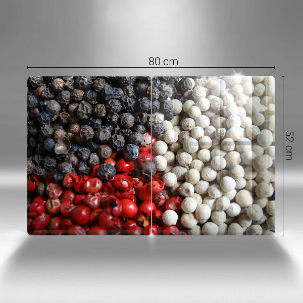 Tábua de cortar de vidro Pimenta preta