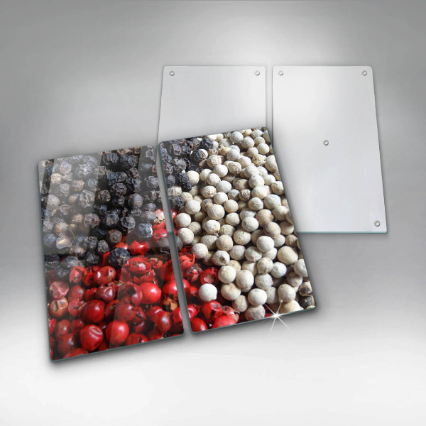 Tábua de cortar de vidro Pimenta preta