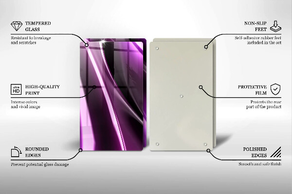 Tábua de corte Abstração roxa