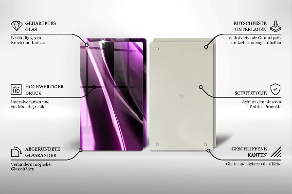 Tábua de corte Abstração roxa