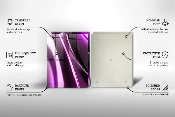 Tábua de corte Abstração roxa