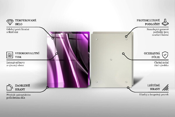 Tábua de corte Abstração roxa