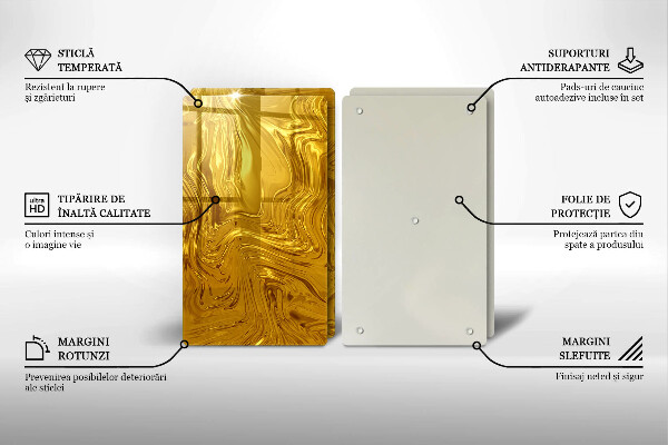 Tábua cozinha Textura dourada