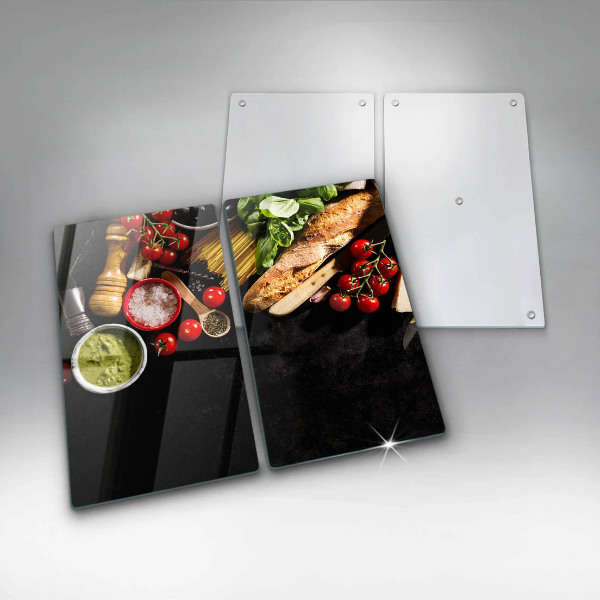 Tábua corte Ingredientes e especiarias italianas