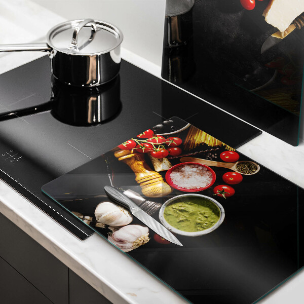 Tábua corte Ingredientes e especiarias italianas