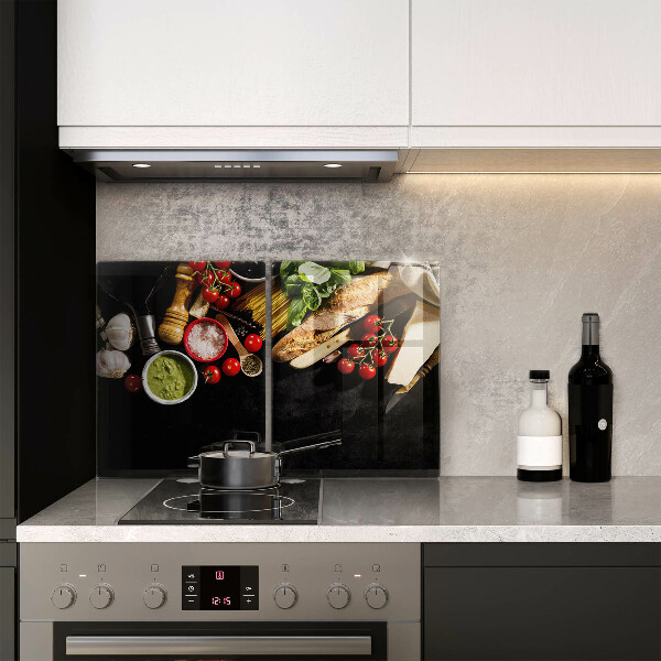 Tábua corte Ingredientes e especiarias italianas