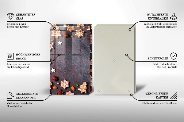 Tábua de cortar alimentos Biscoitos de gengibre de Natal